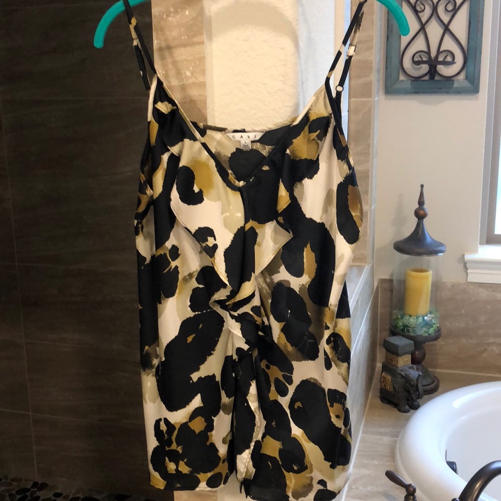 Leopard ruffled Cami